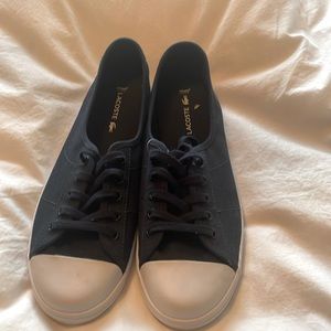 Navy Lacoste shoes